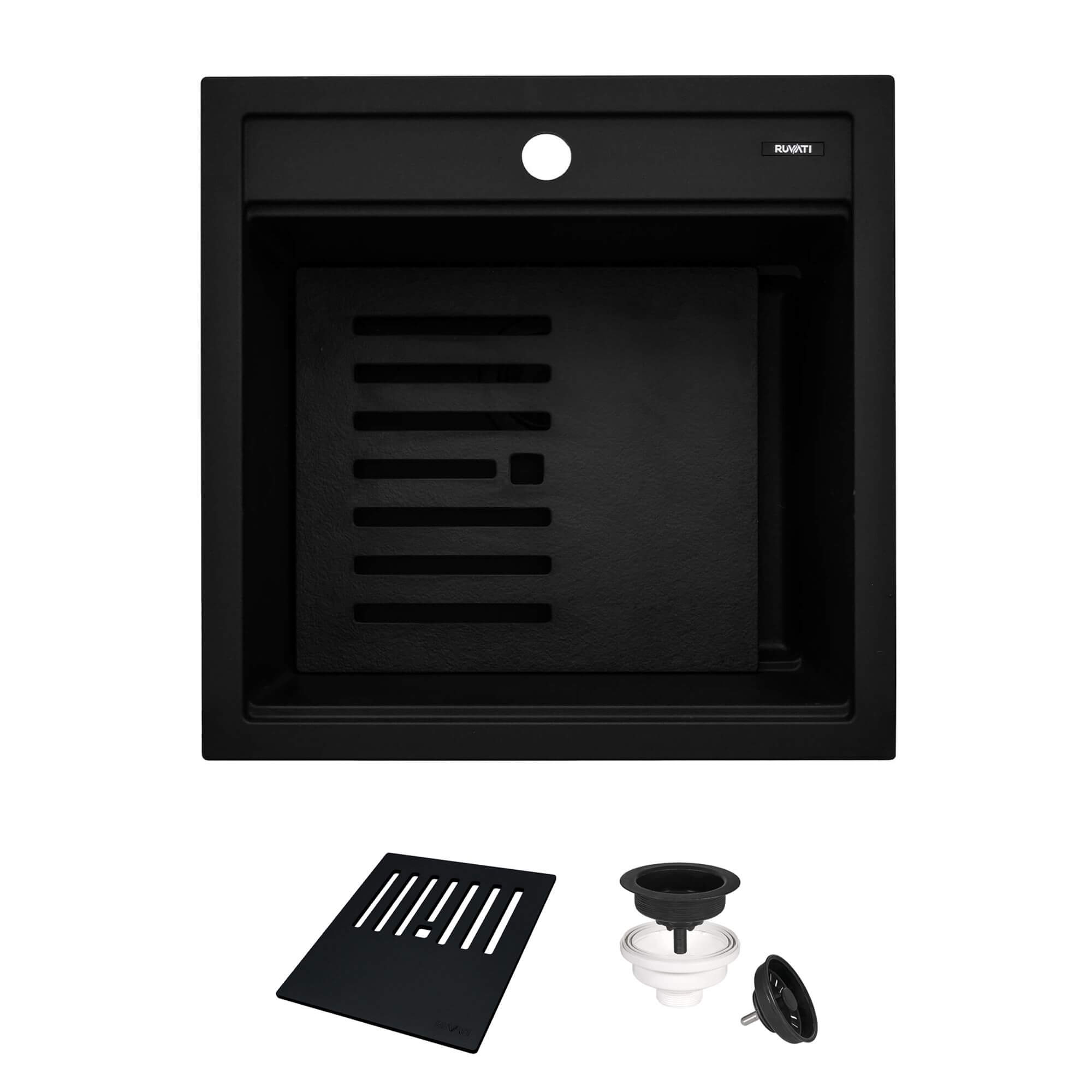 Ruvati epiCube — Tarja de Bar / Prep en Granito Compuesto — Negro Mate — 2