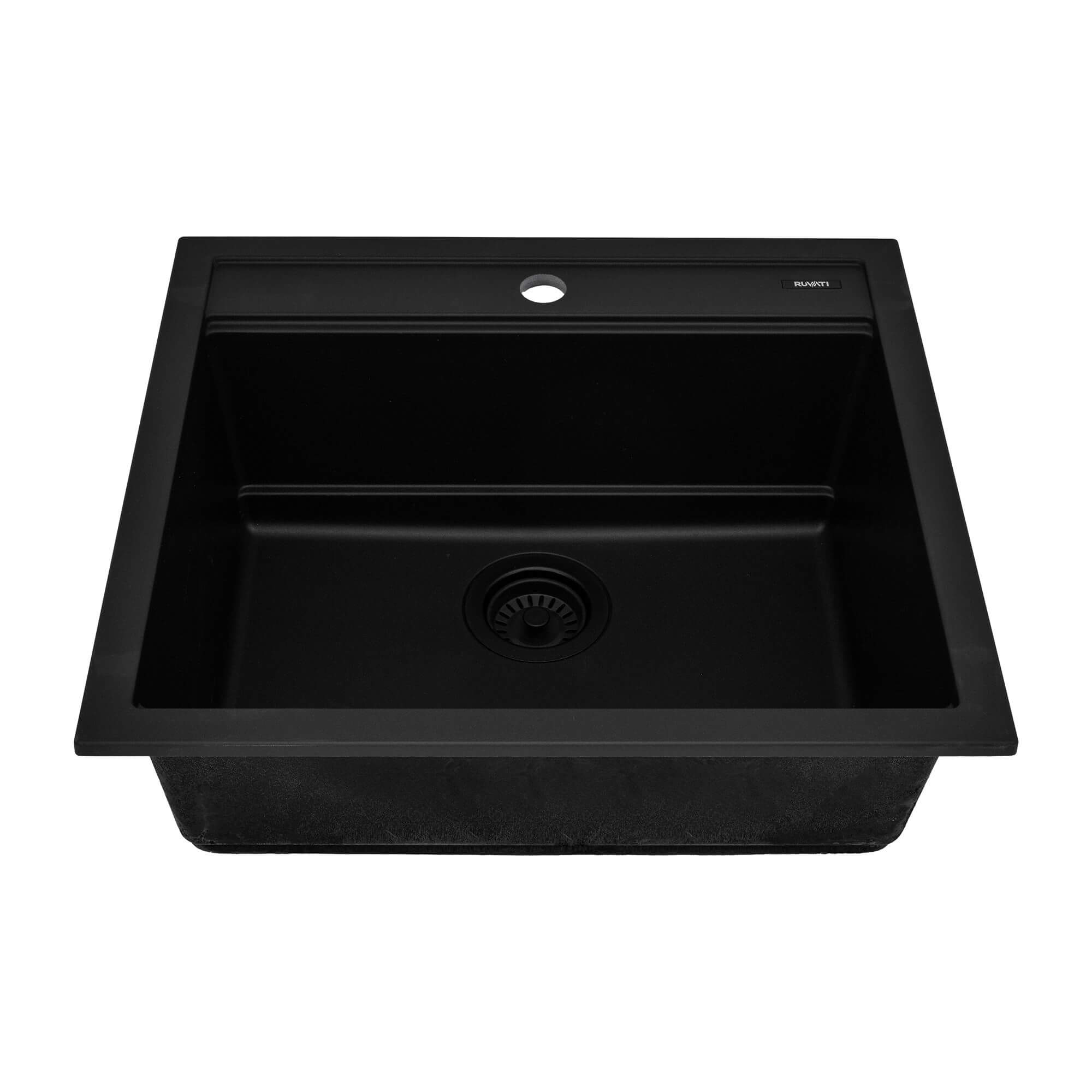 Ruvati epiCube — Tarja de Bar / Prep en Granito Compuesto — Negro Mate — 3