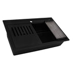 Ruvati epiCube — Tarja Workstation de Cocina en Granito Compuesto — Negro Mate — 3