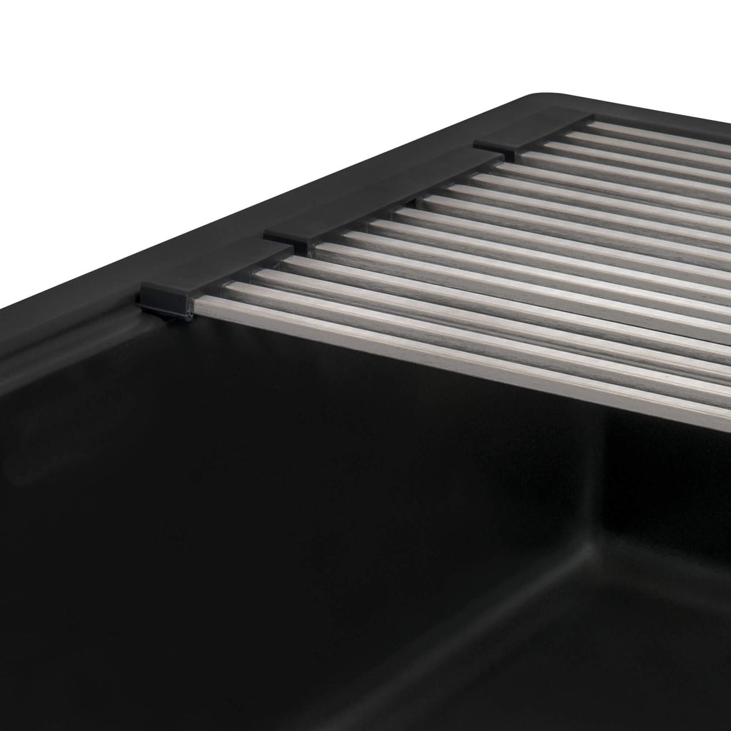 Ruvati epiCube — Tarja Workstation de Cocina en Granito Compuesto — Negro Mate — 4