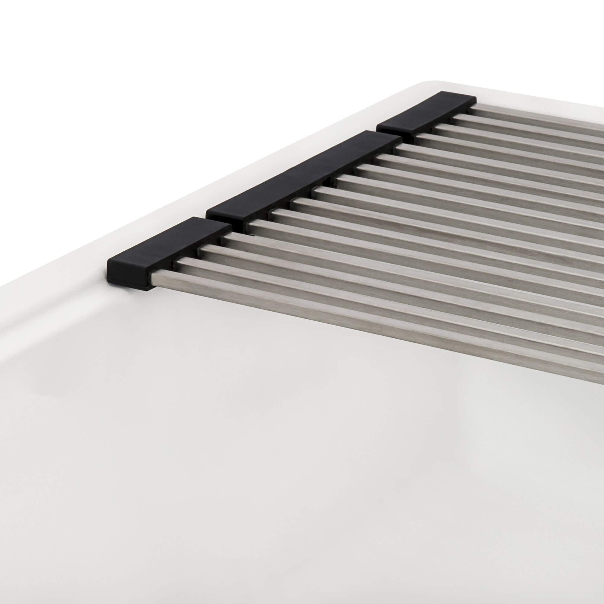 Ruvati epiCube — Tarja Workstation de Cocina en Granito Compuesto — Blanco Ártico — 4