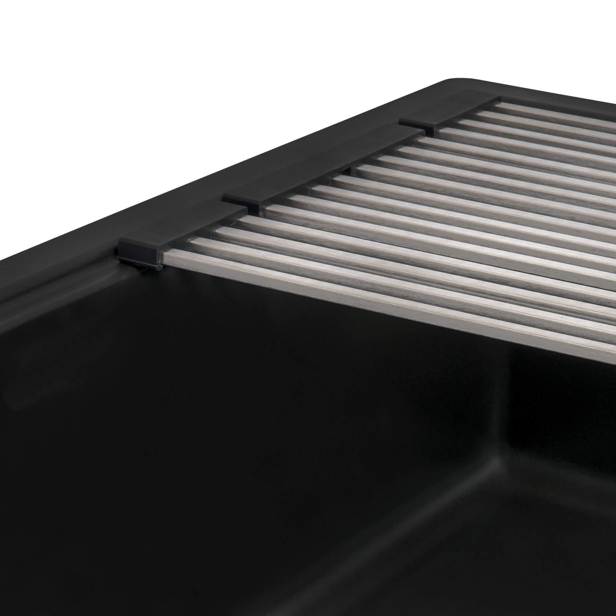 Ruvati epiCube — Tarja Workstation de Cocina en Granito Compuesto — Negro Mate — 4
