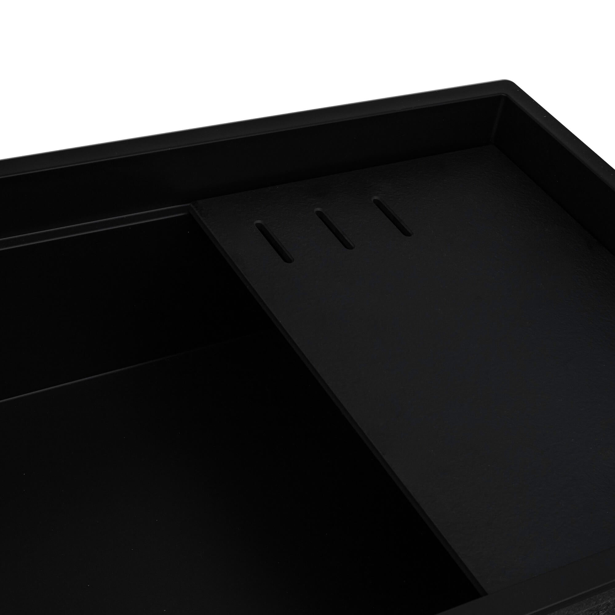 Ruvati epiStage — Tarja Workstation de Cocina de 18 x 34 pulg en Granito Compuesto — Negro — 4