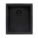 Ruvati epiGranite — Tarja de Bar / Prep de 15 x 17 pulg en Granito Compuesto — Negro Medianoche — 1