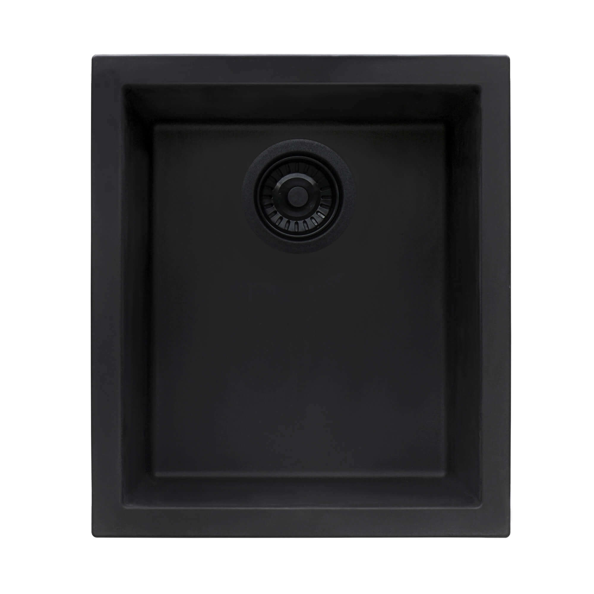 Ruvati epiGranite — Tarja de Bar / Prep de 15 x 17 pulg en Granito Compuesto — Negro Medianoche — 1