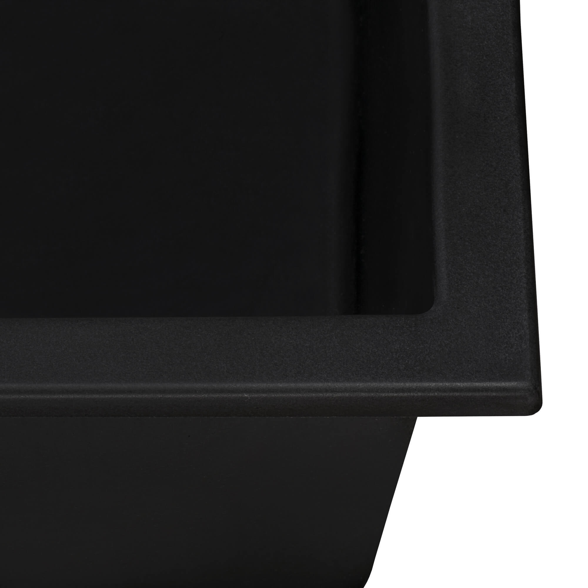 Ruvati epiGranite — Tarja de Bar / Prep de 21 x 17 pulg en Granito Compuesto — Negro Medianoche — 3