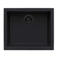 Ruvati epiGranite — Tarja de Cocina de 23 x 17 pulg en Granito Compuesto — Negro Medianoche