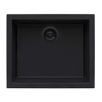 Ruvati epiGranite — Tarja de Cocina de 23 x 17 pulg en Granito Compuesto — Negro Medianoche