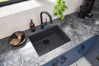 Ruvati epiGranite — Tarja de Cocina de 23 x 17 pulg en Granito Compuesto — Negro Medianoche — 4