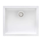 Ruvati epiGranite — Tarja de Cocina de 23 x 17 pulg en Granito Compuesto — Blanco Ártico — 1