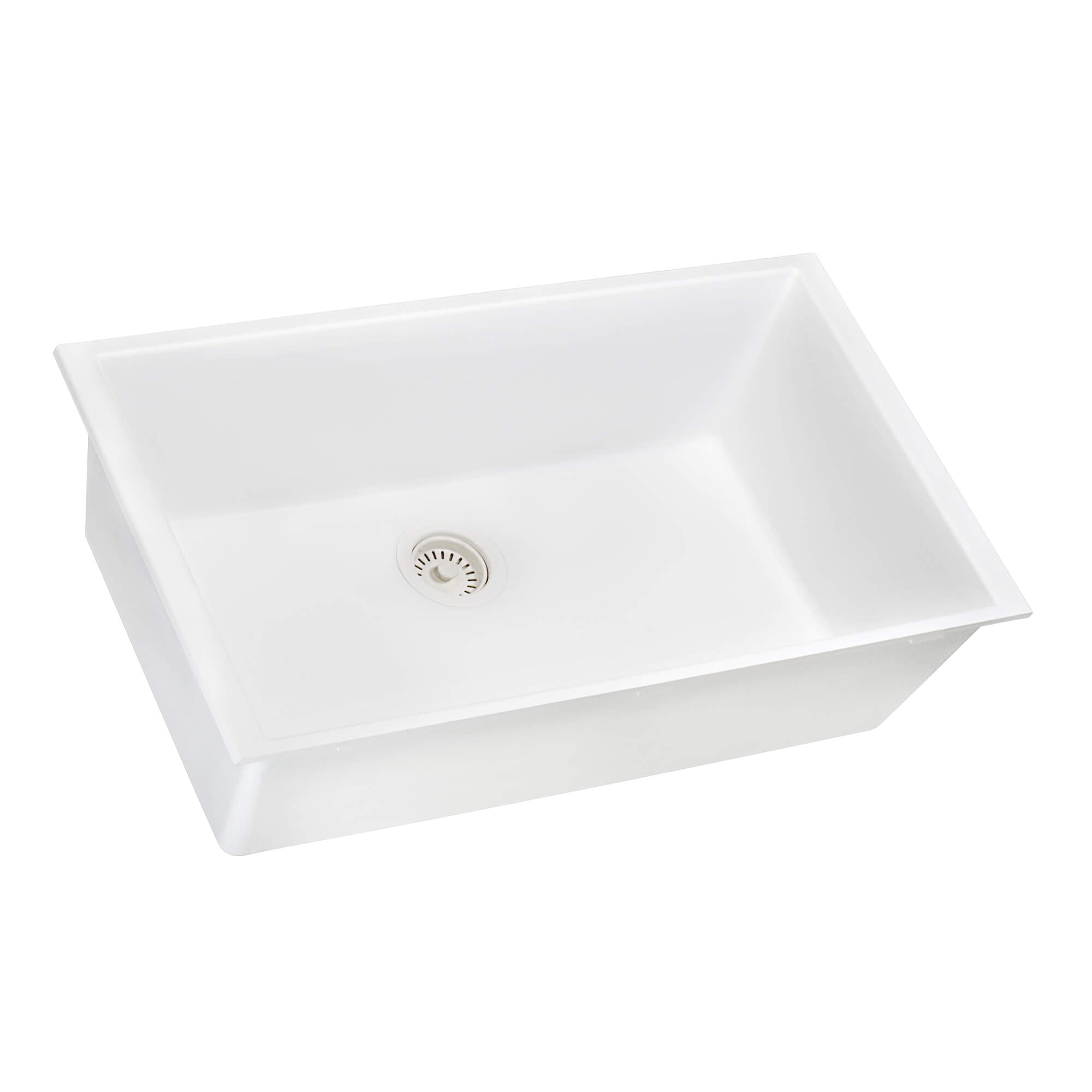 Ruvati epiGranite — Tarja de Cocina de 27 x 18 pulg en Granito Compuesto — Blanco Ártico — 1