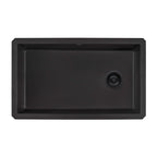 Ruvati epiGranite — Tarja de Cocina de 31 x 19 pulg en Granito Compuesto — Negro Medianoche