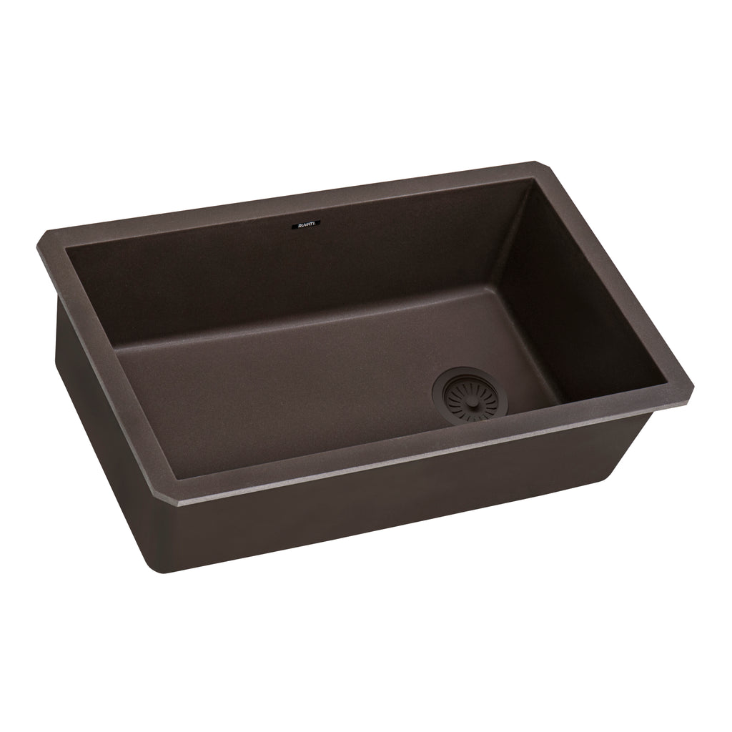 Ruvati epiGranite — Tarja de Cocina de 31 x 19 pulg en Granito Compuesto — Espresso — 4