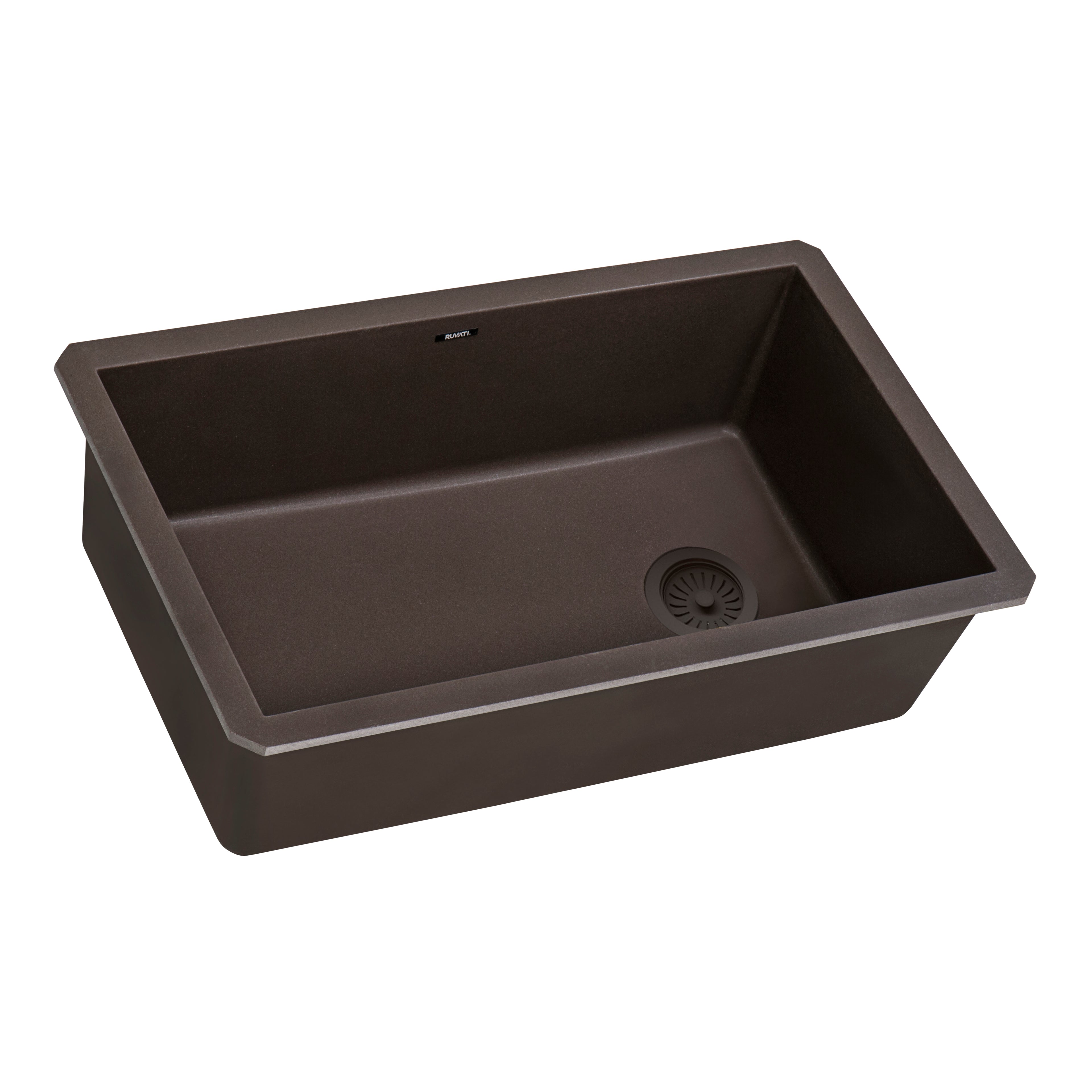 Ruvati epiGranite — Tarja de Cocina de 31 x 19 pulg en Granito Compuesto — Espresso — 4