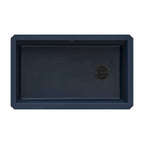 Ruvati epiGranite — Tarja de Cocina de 31 x 19 pulg en Granito Compuesto — Azul Catalina