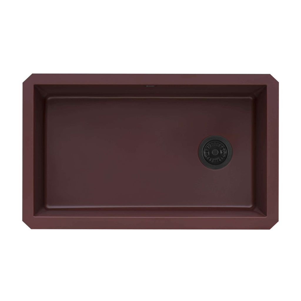 Ruvati epiGranite — Tarja de Cocina de 31 x 19 pulg en Granito Compuesto — Rojo Cornalina