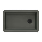 Ruvati epiGranite — Tarja de Cocina de 31 x 19 pulg en Granito Compuesto — Verde Enebro