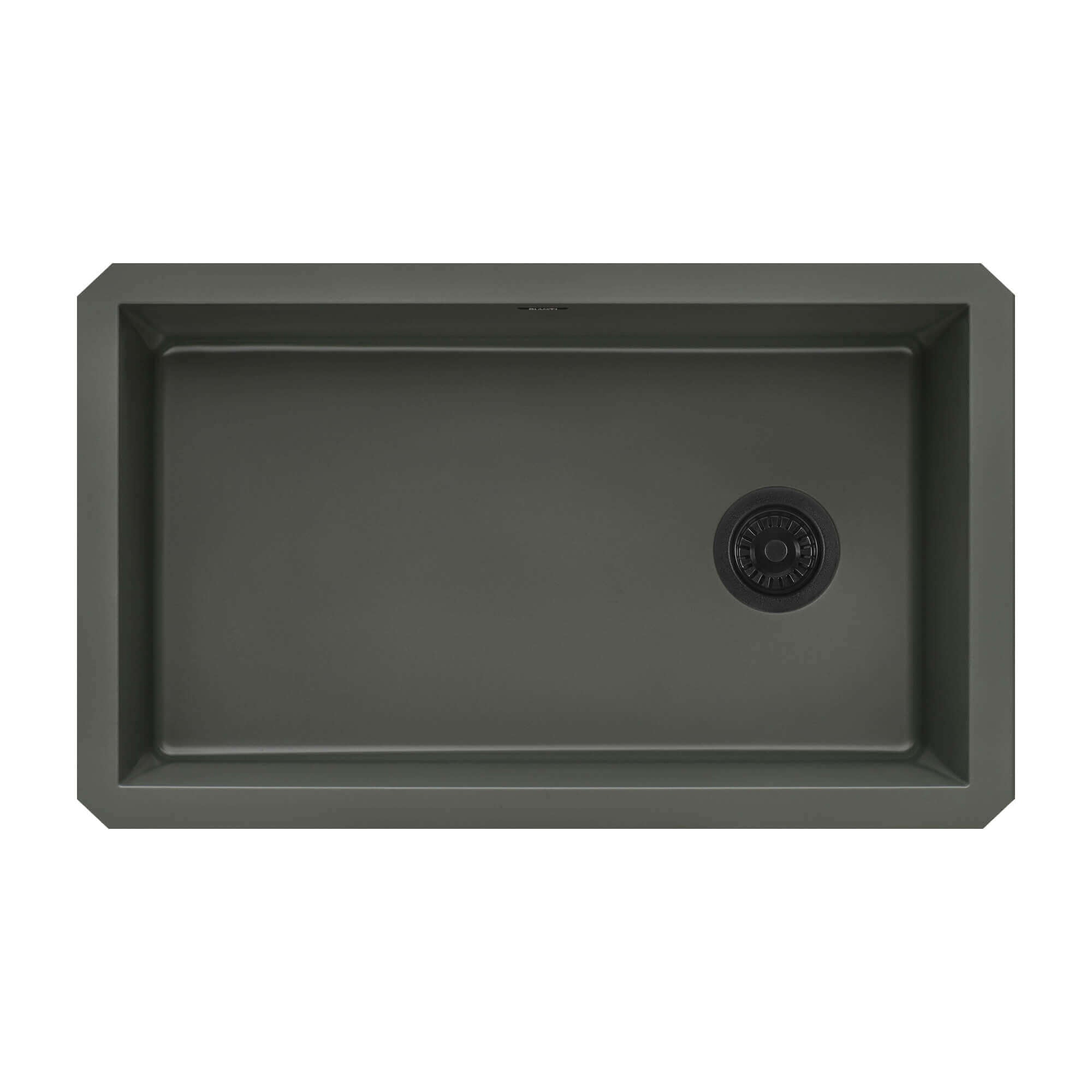 Ruvati epiGranite — Tarja de Cocina de 31 x 19 pulg en Granito Compuesto — Verde Enebro