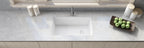 Ruvati epiGranite — Tarja de Cocina de 31 x 19 pulg en Granito Compuesto — Blanco Ártico — 3