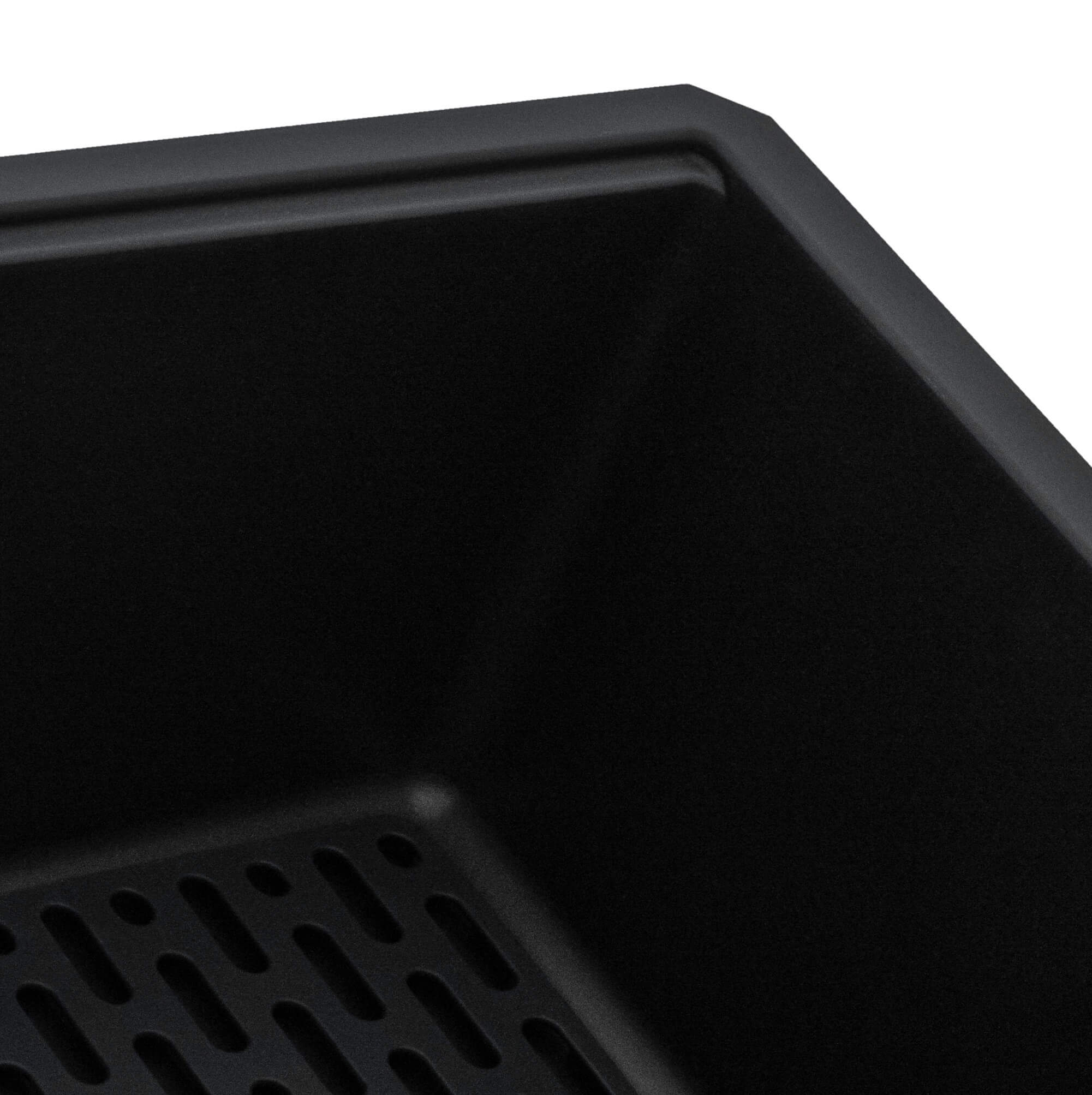 Ruvati epiGranite — Tarja de Cocina de 33 x 19 pulg en Granito Compuesto — Negro Medianoche — 2