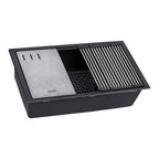 Ruvati epiStage — Tarja Workstation de Cocina en Granito Compuesto — Negro Mate
