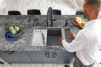 Ruvati epiStage — Tarja Workstation de Cocina en Granito Compuesto — Negro Mate — 2