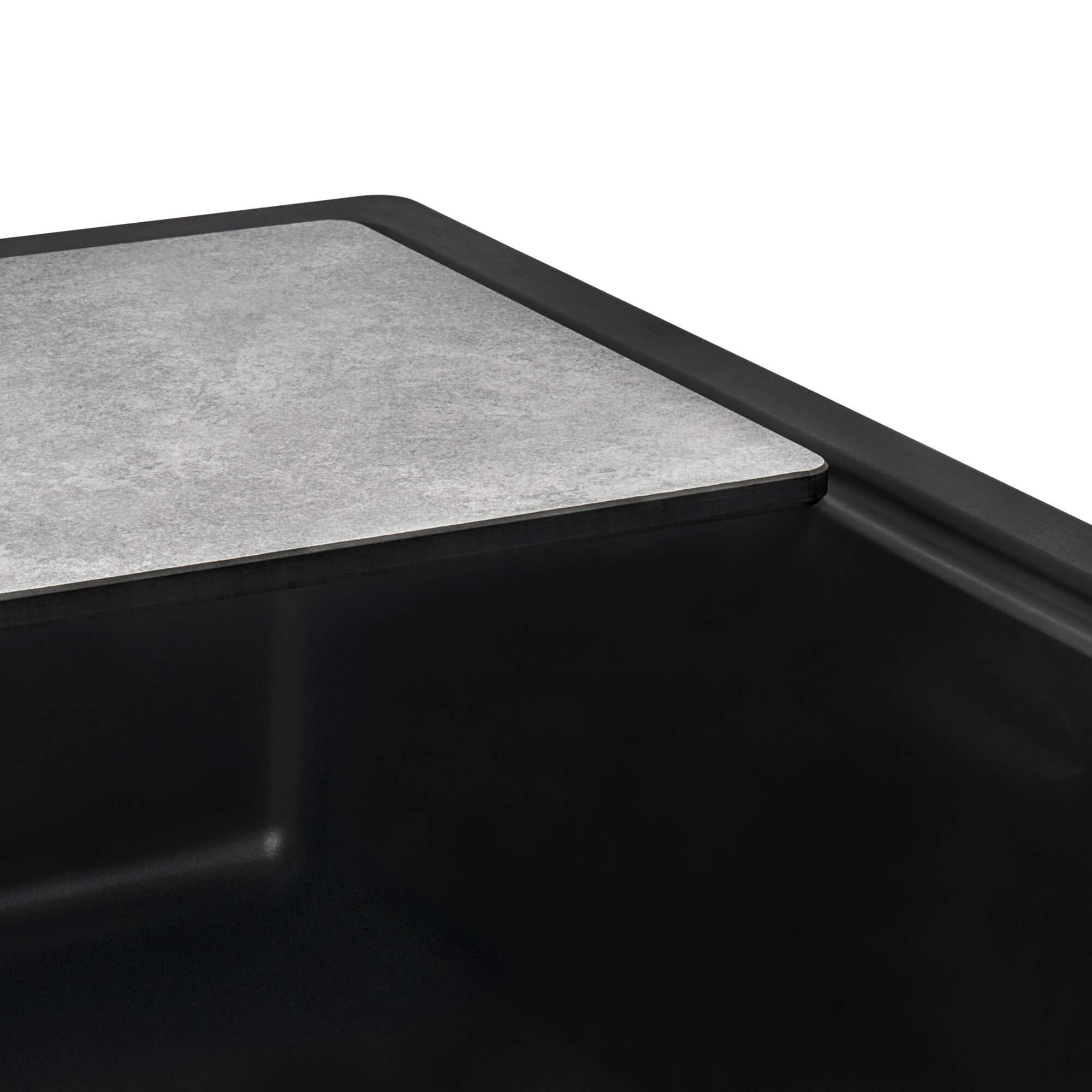 Ruvati epiStage — Tarja Workstation de Cocina en Granito Compuesto — Negro Mate — 4