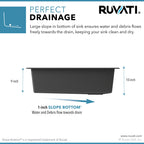 Ruvati epiStage — Tarja Workstation de Cocina en Granito Compuesto — Gris Urbano — 4