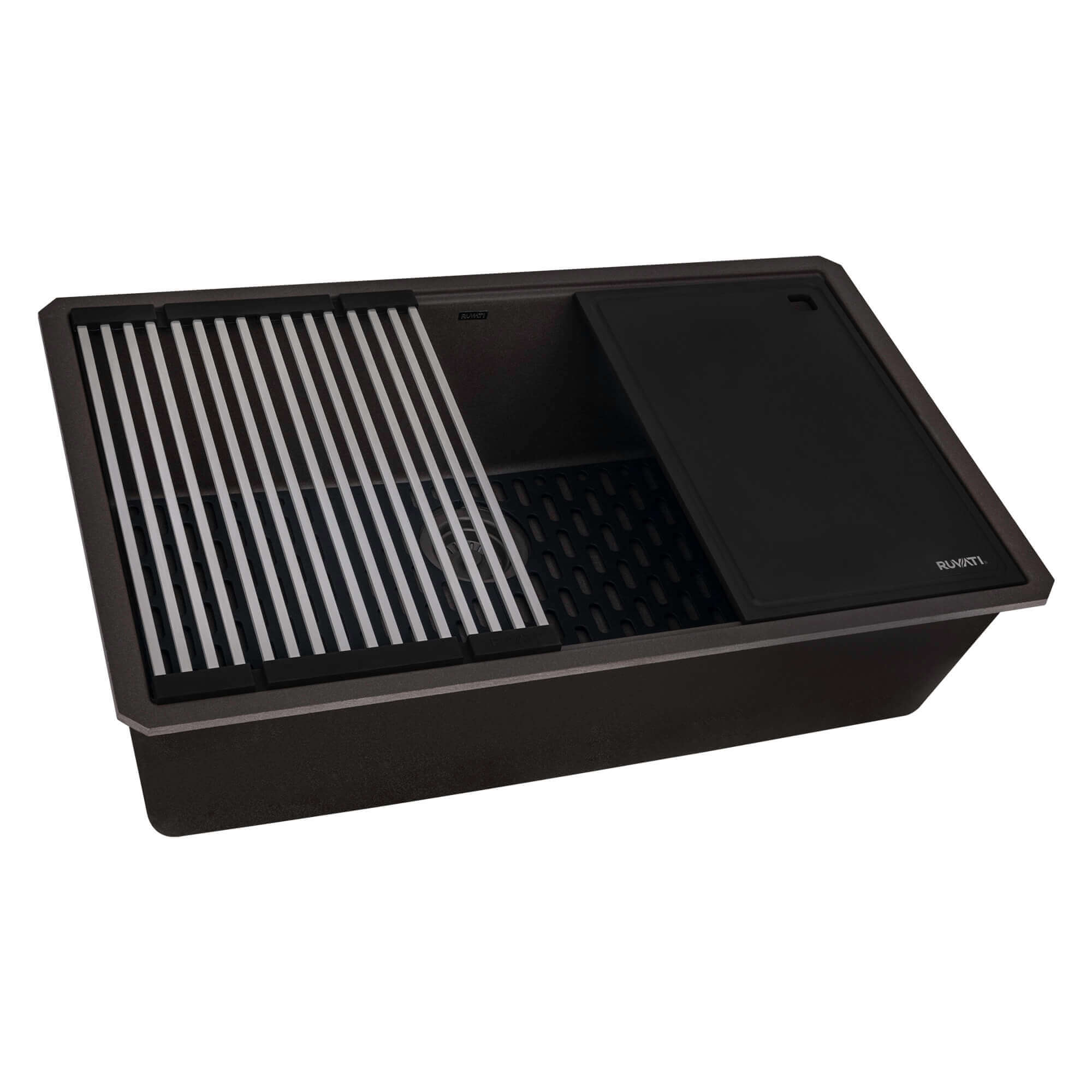 Ruvati epiStage — Tarja Workstation de Cocina en Granito Compuesto — Espresso — 3