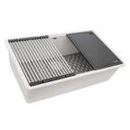 Ruvati epiStage — Tarja Workstation de Cocina en Granito Compuesto — Blanco Ártico — 1