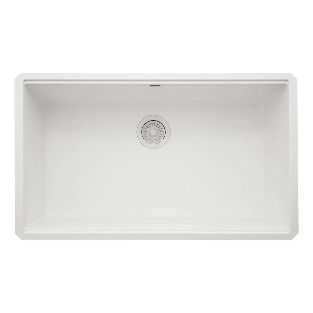 Ruvati epiStage — Tarja Workstation de Cocina en Granito Compuesto — Blanco Ártico