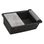 Ruvati epiStage — Tarja Workstation de Cocina en Granito Compuesto — Negro Mate — 3