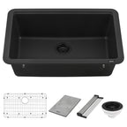 Ruvati epiStage — Tarja Workstation de Cocina en Granito Compuesto — Negro Mate — 4