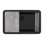 Ruvati epiStage — Tarja Workstation de Cocina en Granito Compuesto — Negro Mate — 1