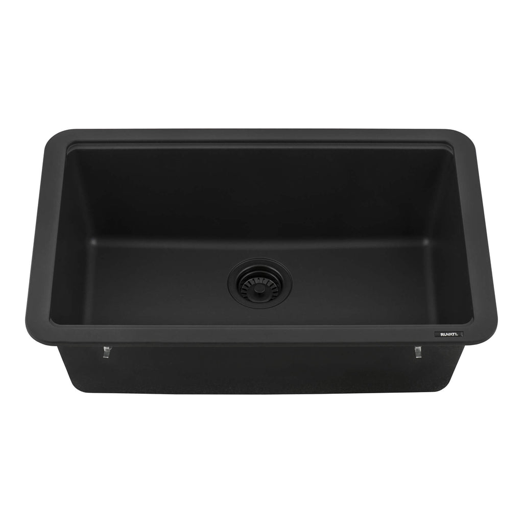 Ruvati epiStage — Tarja Workstation de Cocina en Granito Compuesto — Negro Mate — 2