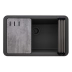 Ruvati epiStage — Tarja Workstation de Cocina en Granito Compuesto — Gris Urbano — 3