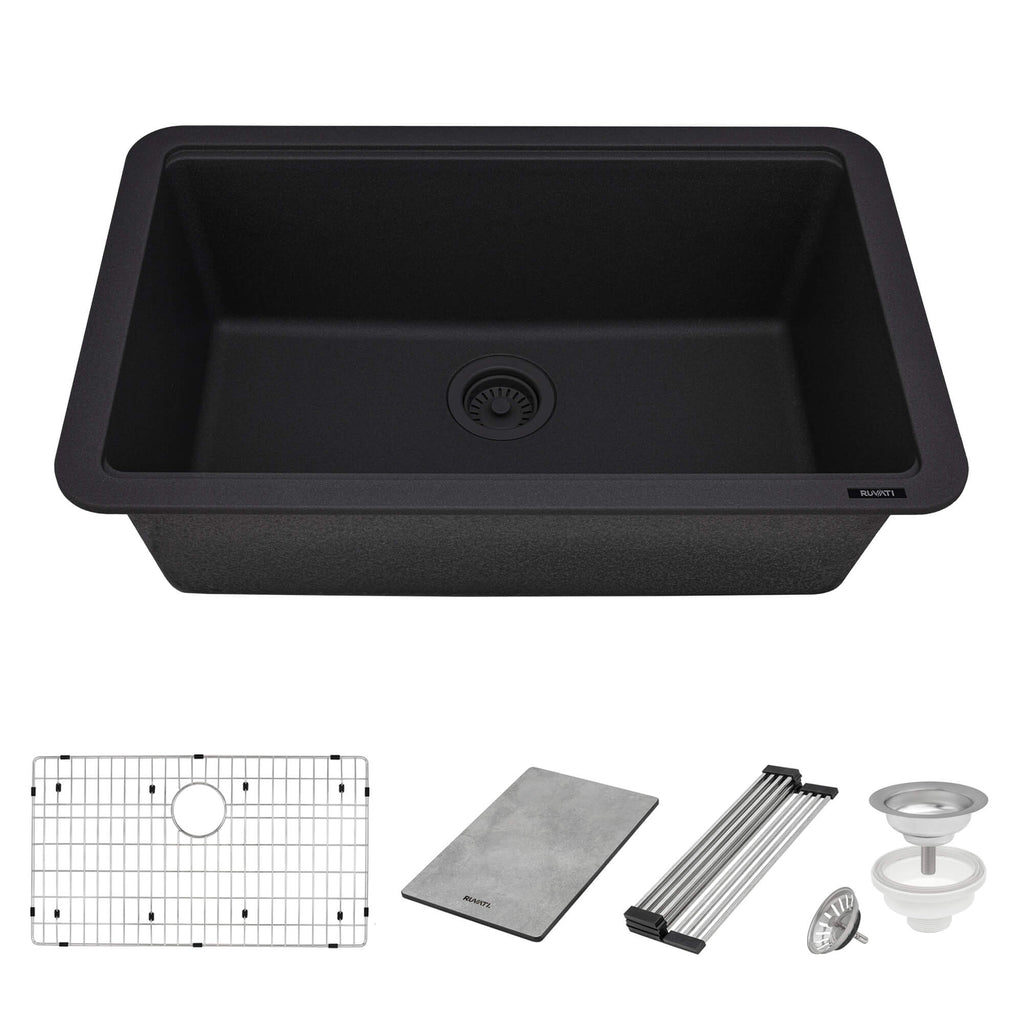 Ruvati epiStage — Tarja Workstation de Cocina en Granito Compuesto — Gris Urbano — 1