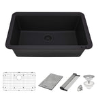 Ruvati epiStage — Tarja Workstation de Cocina en Granito Compuesto — Gris Urbano — 1