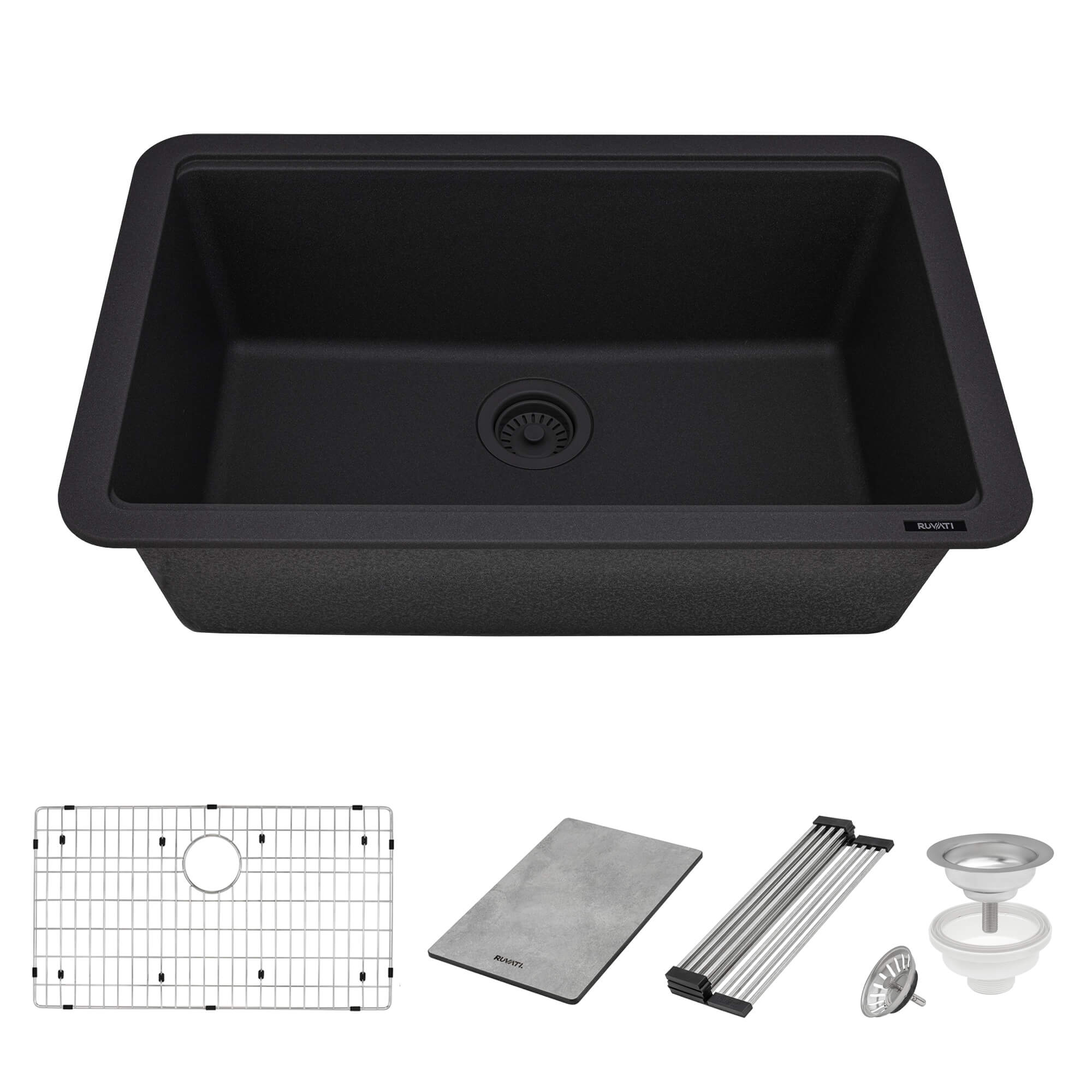 Ruvati epiStage — Tarja Workstation de Cocina en Granito Compuesto — Gris Urbano — 1