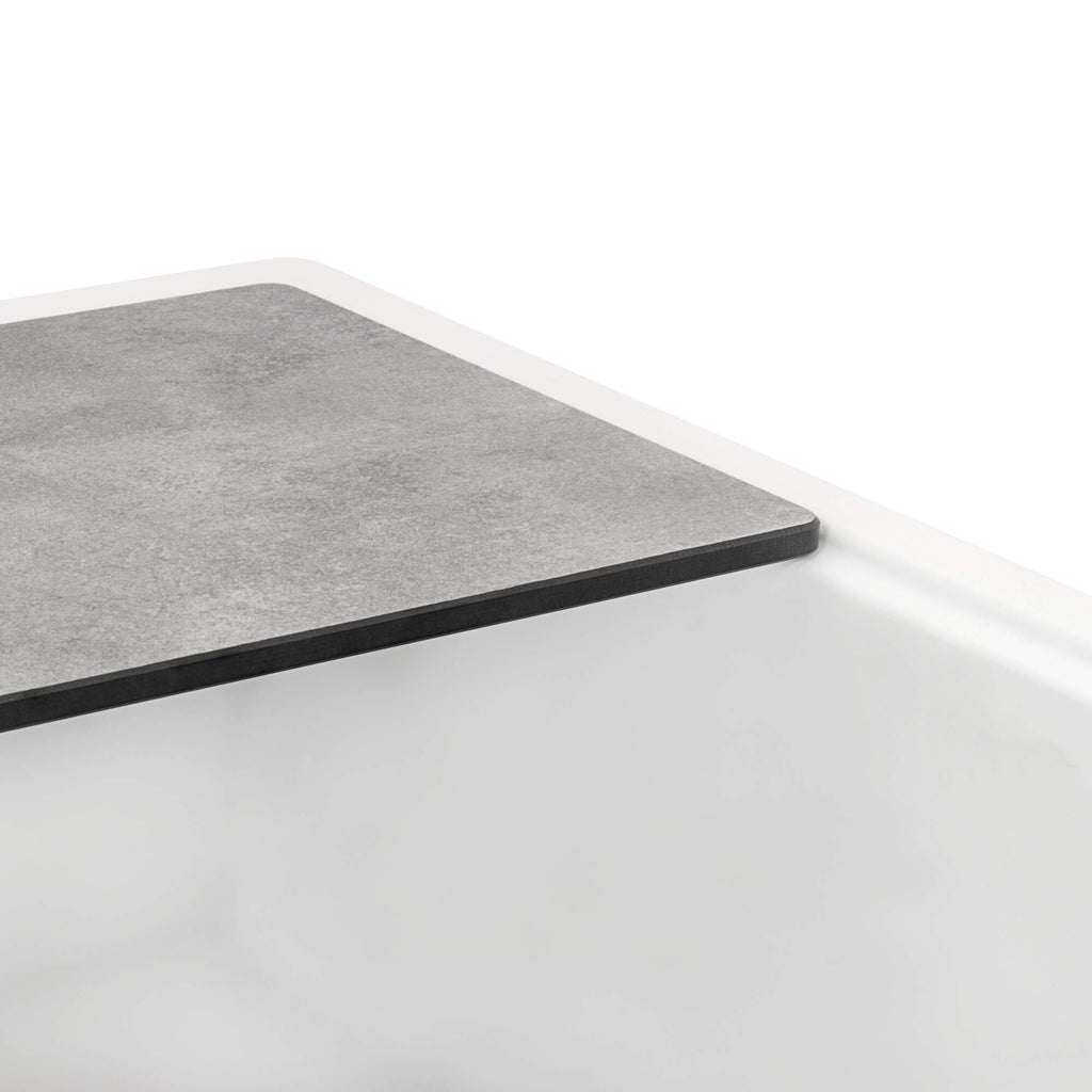 Ruvati epiStage — Tarja Workstation de Cocina en Granito Compuesto — Blanco Ártico — 4