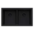 Ruvati epiGranite — Tarja de Cocina de 33 x 19 pulg en Granito Compuesto — Negro Medianoche