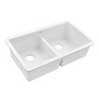 Ruvati epiGranite — Tarja de Cocina de 33 x 19 pulg en Granito Compuesto — Blanco Ártico — 1