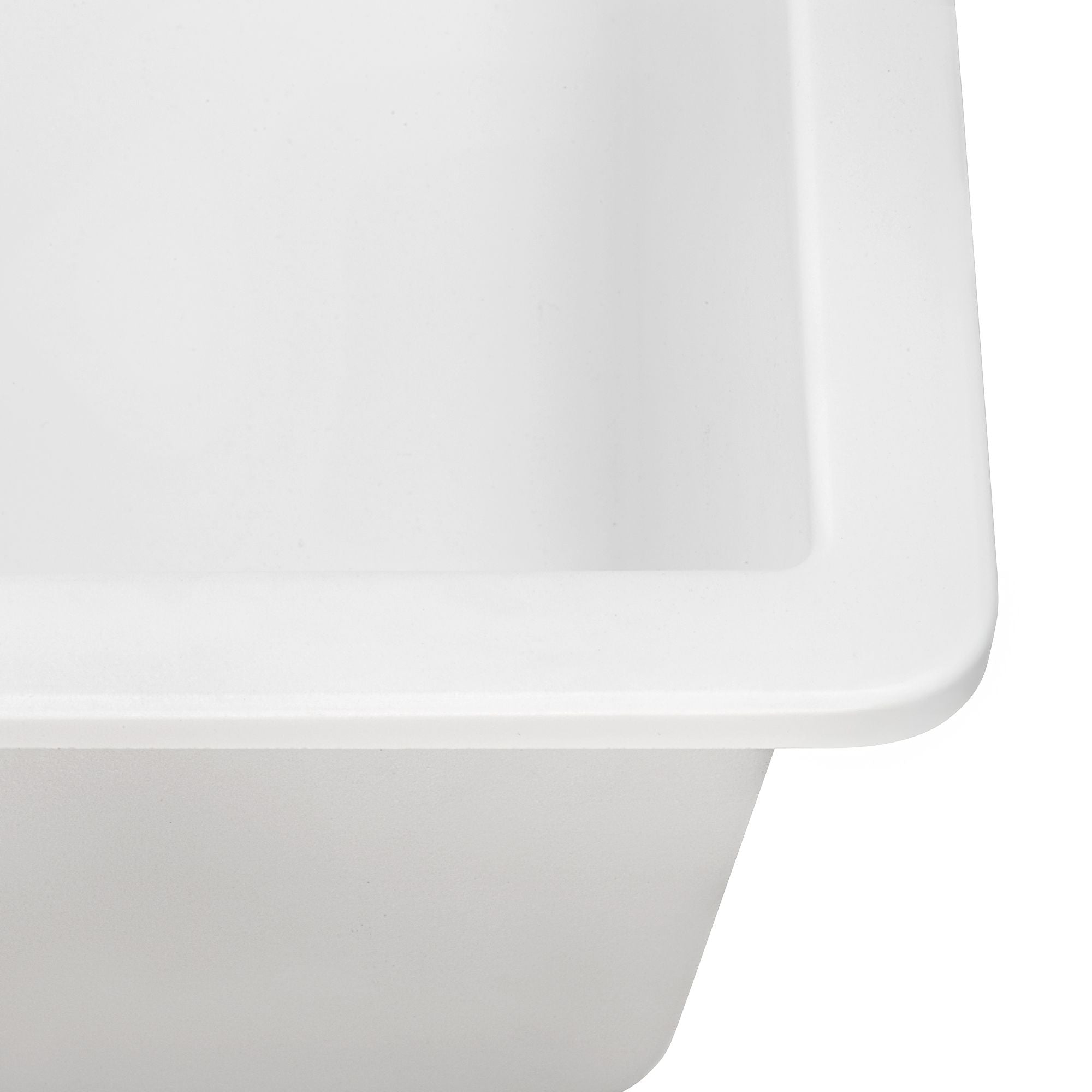 Ruvati epiGranite — Tarja de Cocina de 33 x 19 pulg en Granito Compuesto — Blanco Ártico — 2