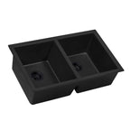Ruvati epiGranite — Tarja de Cocina de 32 x 19 pulg en Granito Compuesto — Negro Medianoche — 2