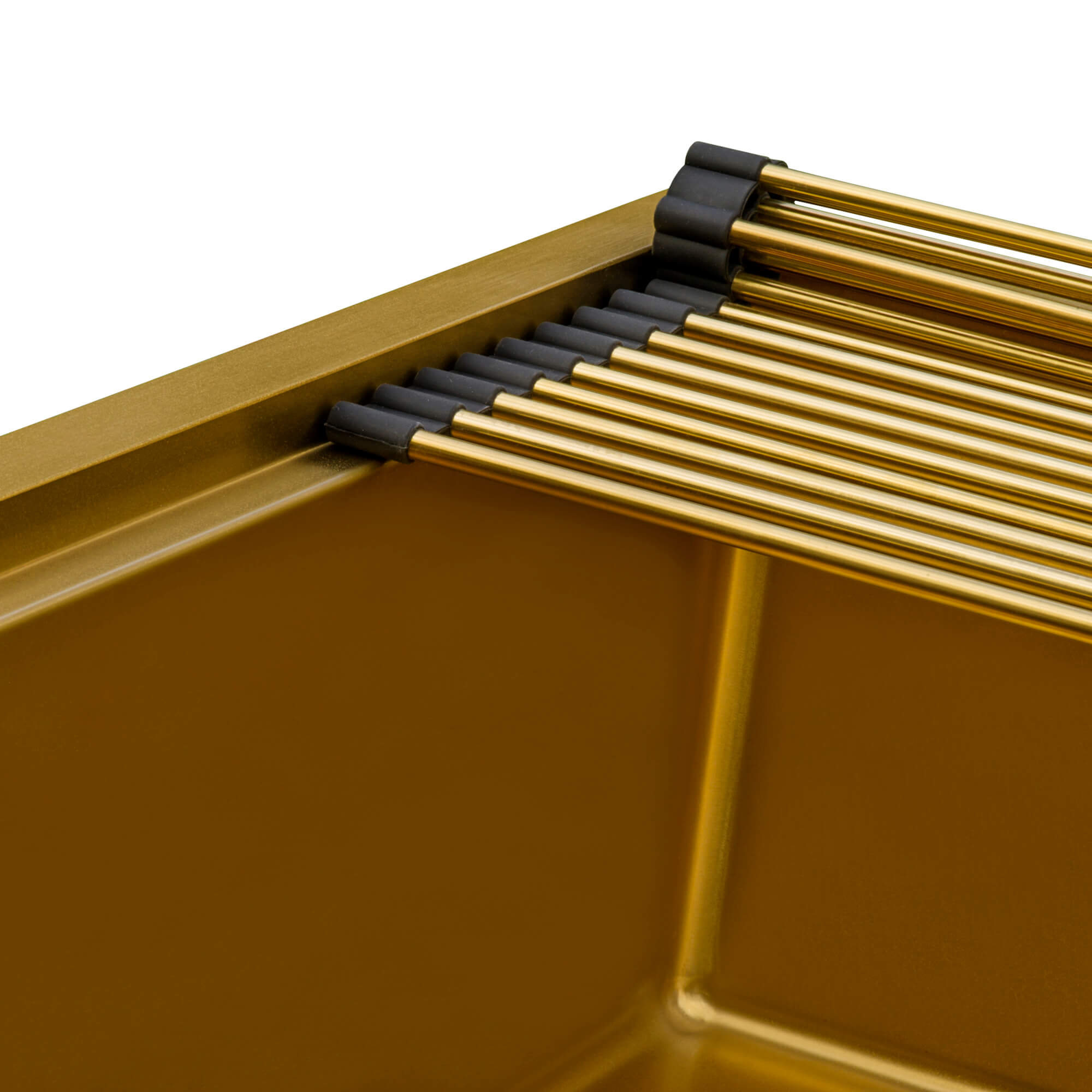 Ruvati Giana — Tarja Workstation de Cocina en Acero Inoxidable — Oro Mate — 3