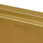Ruvati Giana — Tarja Workstation de Cocina en Acero Inoxidable — Oro Mate — 4
