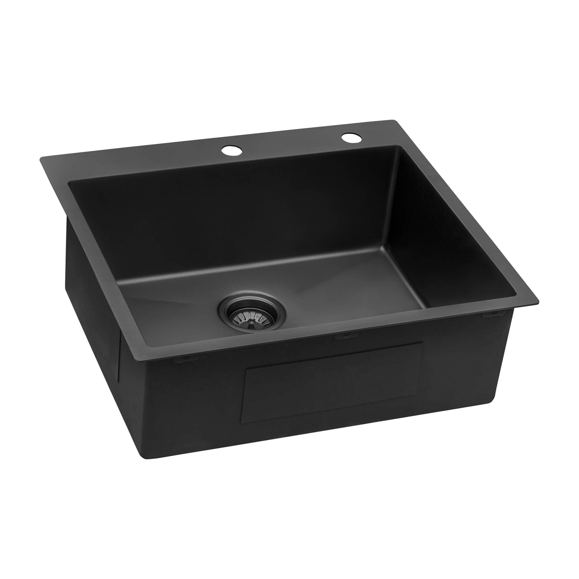 Ruvati Terraza — Tarja Workstation de Cocina en Acero Inoxidable — Negro Gunmetal — 2