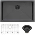 Ruvati Terraza — Tarja de Cocina en Acero Inoxidable — Negro Gunmetal