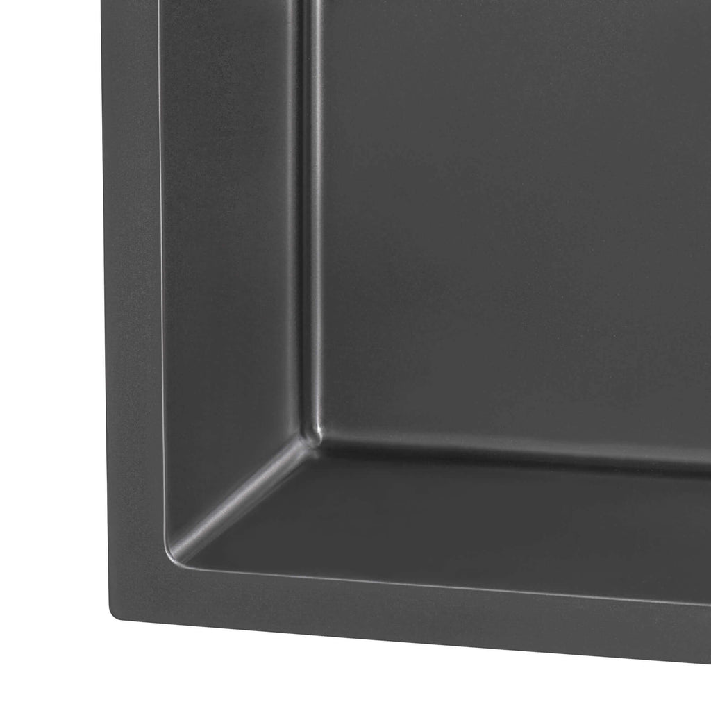 Ruvati Terraza — Tarja de Cocina en Acero Inoxidable — Negro Gunmetal — 4