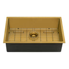 Ruvati Terraza — Tarja de Cocina en Acero Inoxidable — Oro Mate — 1